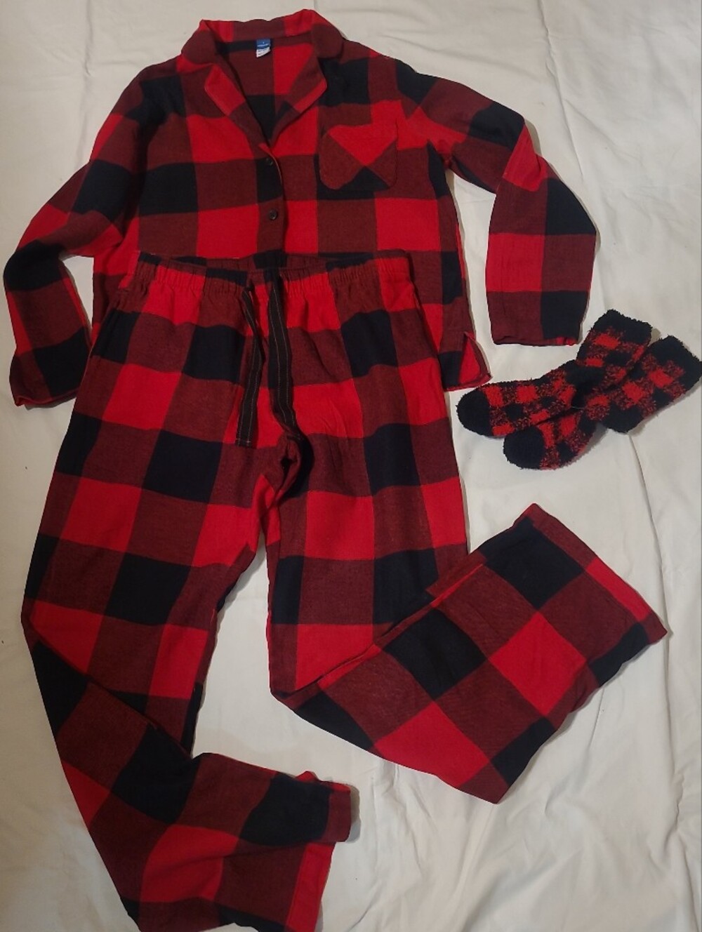 Old Navy Women's 100% Cotton Pajamas In Buffalo Plaid, Size S